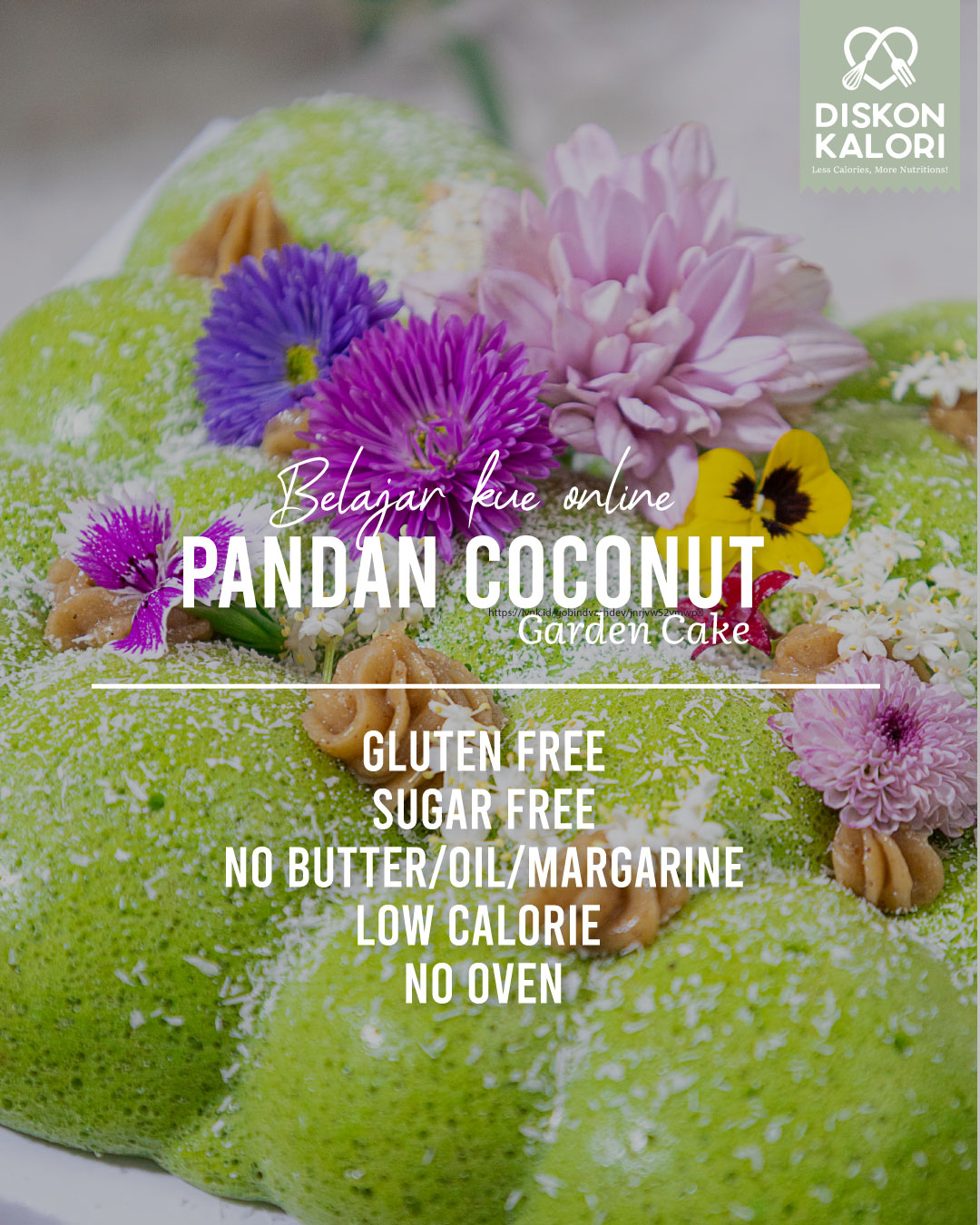 Coconut Pandan Garden Cake (early bird price)