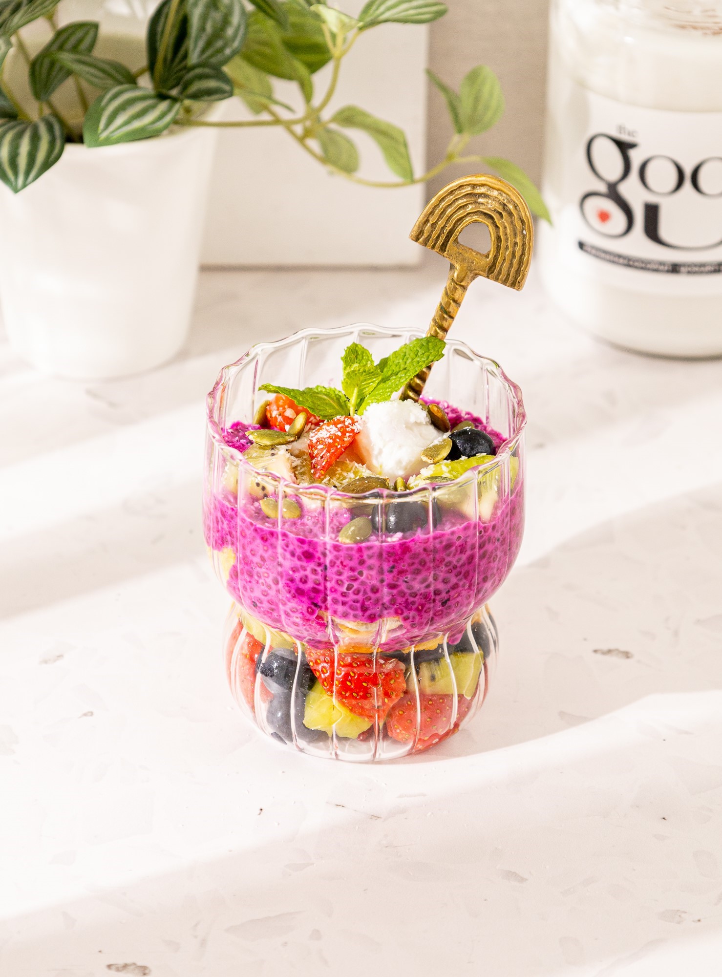 Summer Chia Pudding with Coconut Yogurt