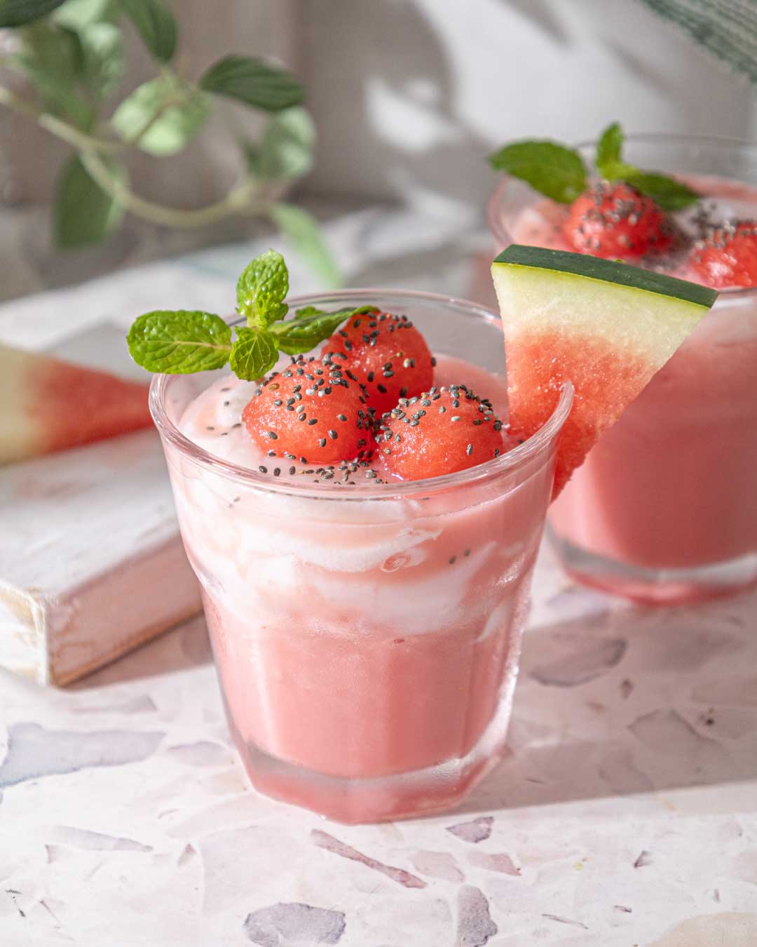 Creamy Watermelon Slushie with Coconut